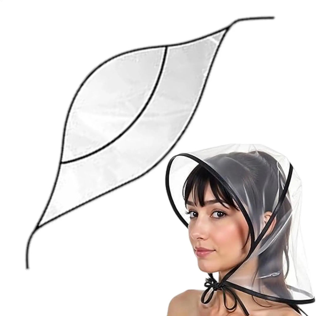 Womens Rain Hat Reusable Transparent Headwear with Brim Waterproof Transparent Rain Hat for Women Lady Girlfriend Mother Travel