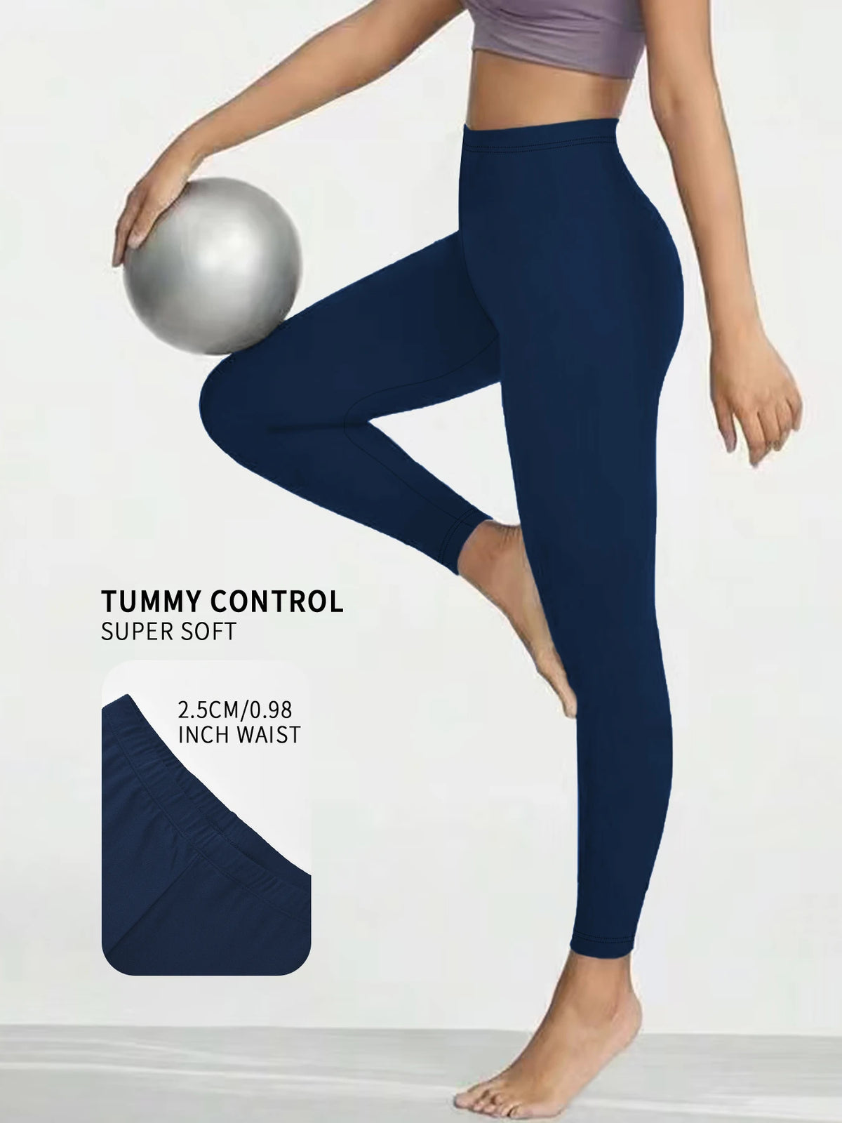 Super Soft Leggings for Women - High Elasticity Tights for Yoga Running Workout Casual Wear