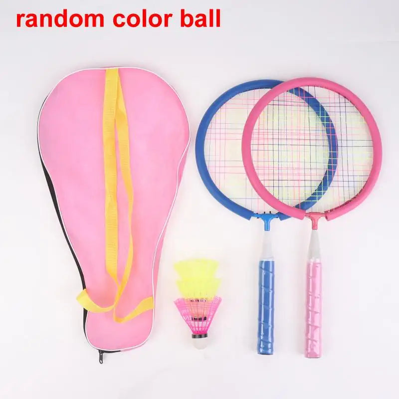 Toy Double Racquet Set Comes With Carrying Backpack Kids Sports Equipment Children Lightweight Badminton Rackets Family Game