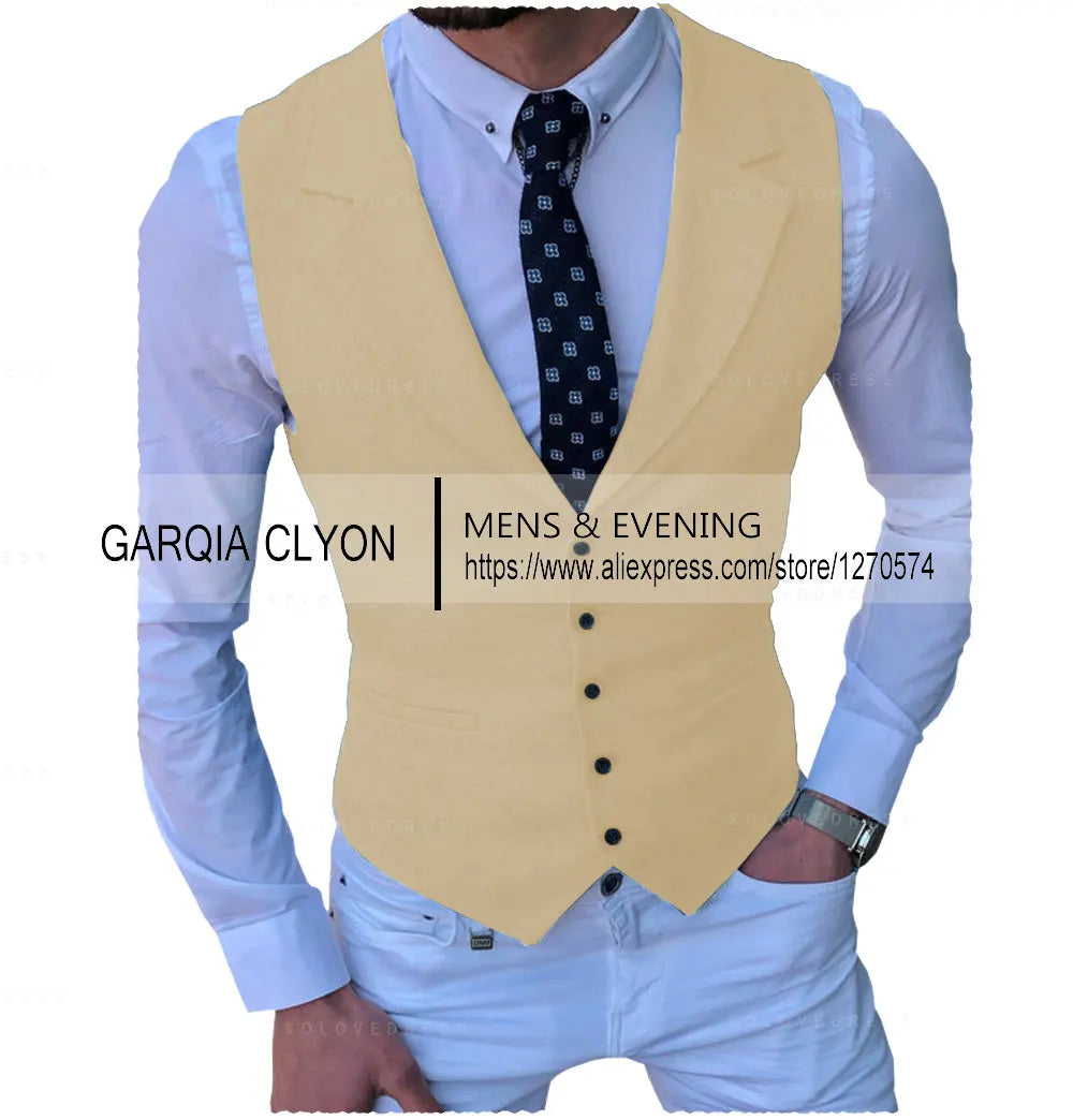 Men's Suits Vest New Arrival Classic Single Breasted Casual  Business Formal Suits Waistcoat For Jacket Groomsmen For Wedding