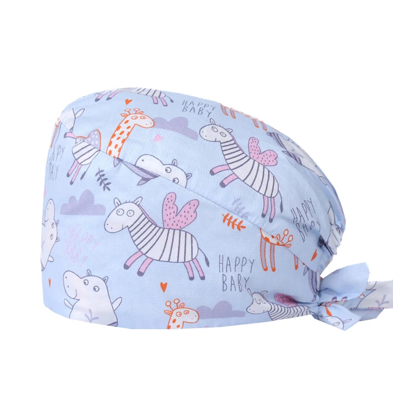 Women's Working Hats Cotton Adjustable Medical Nurse Caps Beauty Salon SPA Doctor Scrub Hat M909