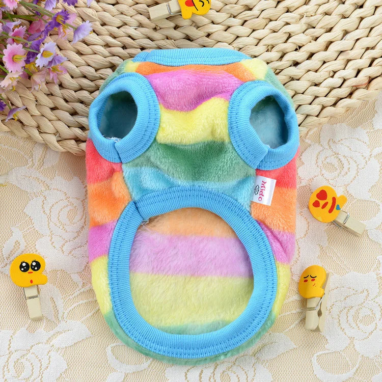 Cartoon Puppy Clothes Flannel Warm Winter Coat for Small Dogs Newborn Dog Sweater Cute Pet Clothing Chihuahua Costume Teacup