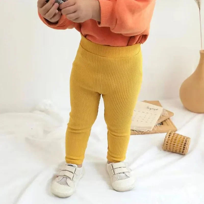Baby Girls Boys Pants Kids High Waist Cotton Big PP Pant Spring and Autumn Girl Leggings Trousers Children Clothes 0-6 Years