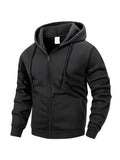Men's Zip Hoodie Jacket Hooded Sports Outdoor Daily Basic Casual Autumn Winter Hoodies Sweatshirts Cardigan Jacket