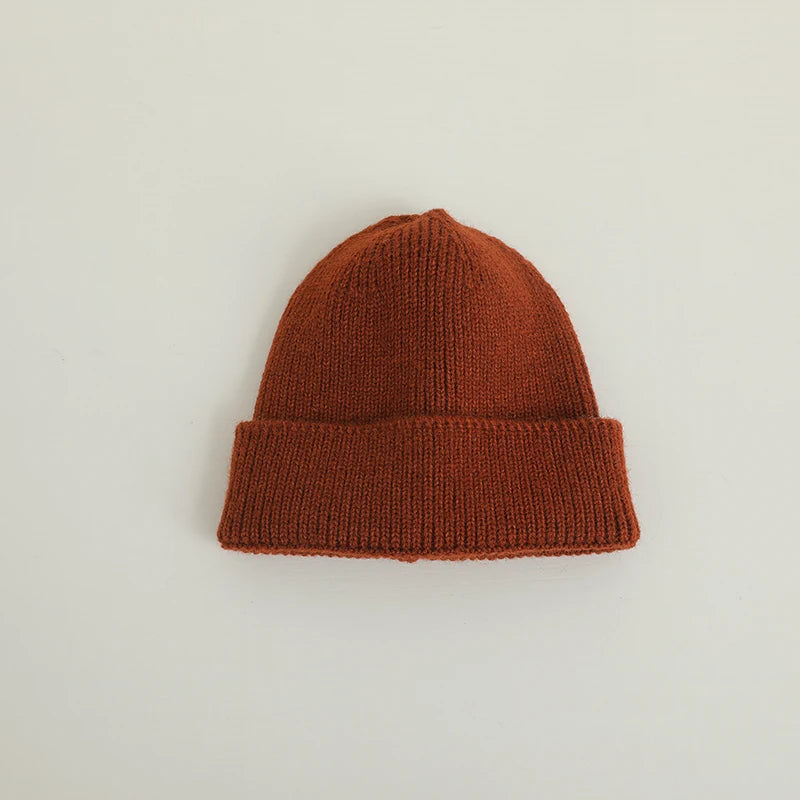 Candy Color Kids Hat For Girls Boys Autumn Winter Baby Beanie Kids Cap Elastic Warm Knitted Children Hats Solid Color Baby Hat