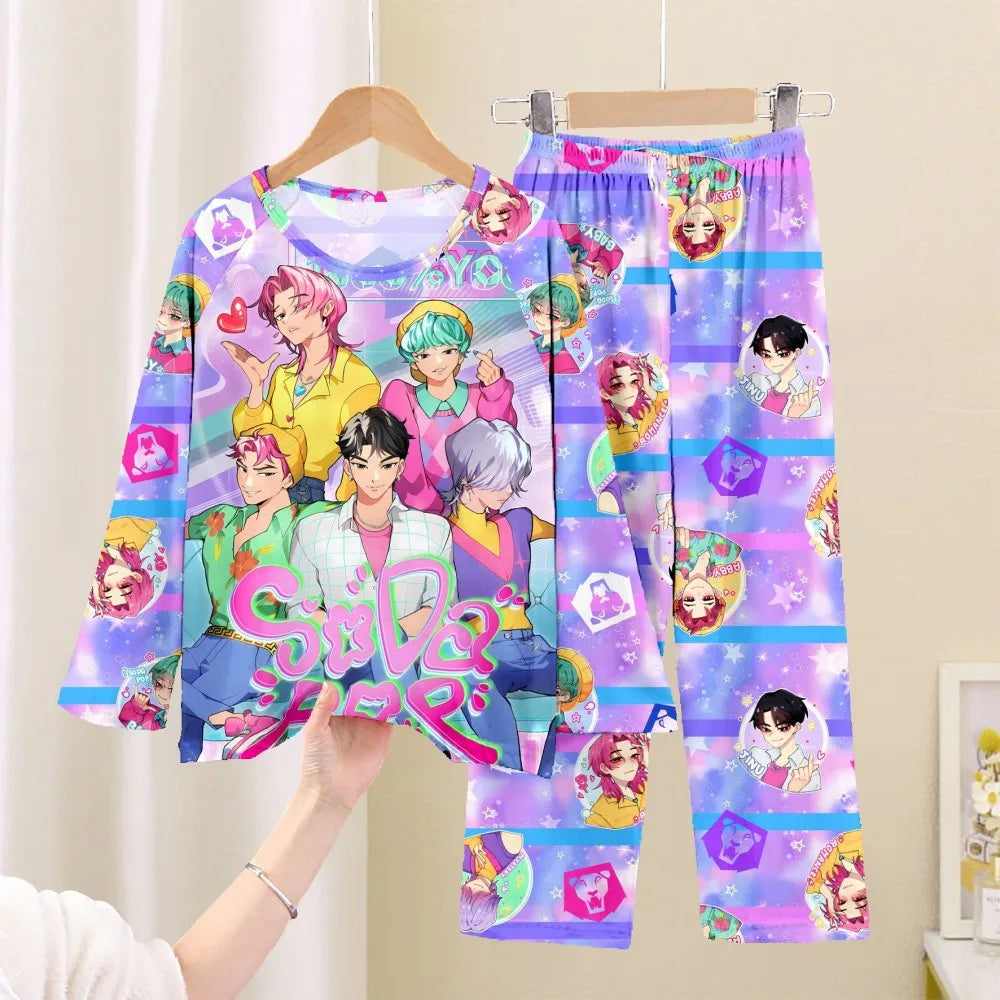 Full Sleeve Girls Pajamas Sets Pyjamas Kids 2Pcs Homewear Children's Sleepwear for Boys Baby Pajamas Teens Cosplay Nightwear