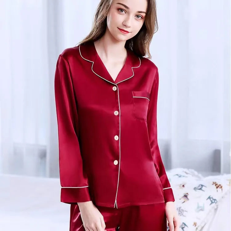 Personalized Pajamas Set, Couple Pajamas Set Customized Satin Pajamas Bachelorette Wedding Party Valentine Anniversary Gift Pjs