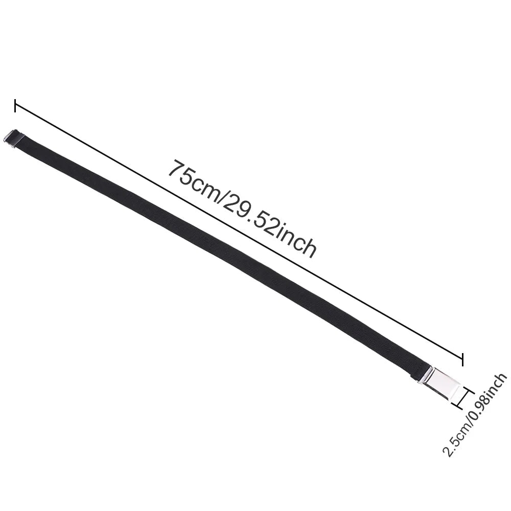 Kids 2.5cm Width Kids Elastic Belts Boy Girl Children Adjustable Elastic Canvas Waistband Stretch Waist Belt with Buckle 60-80cm