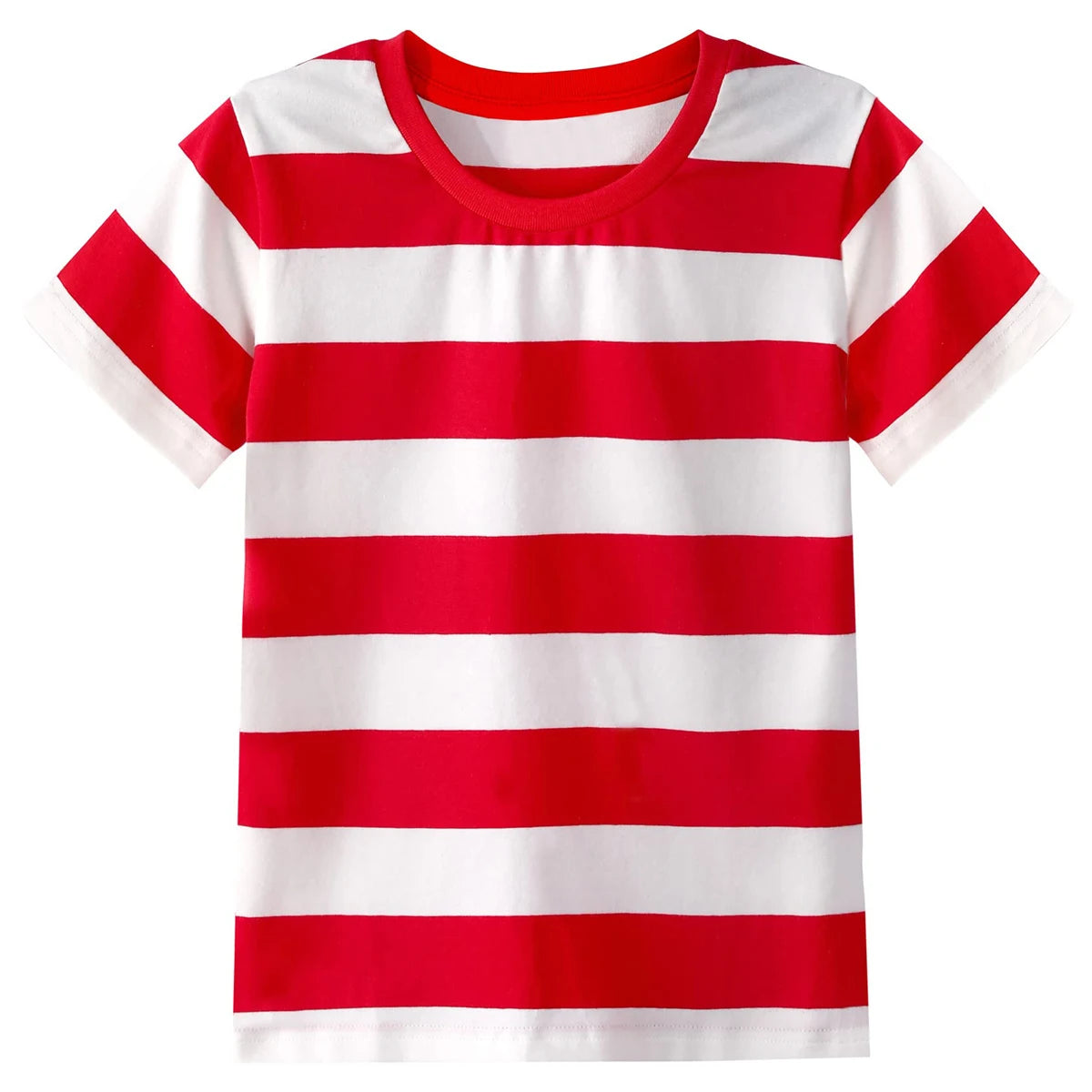 Kids Red and White Striped Shirts Boys Girls Halloween Cosplay Costumes Toddler Christmas Long Sleeve Casual Cotton T Shirts