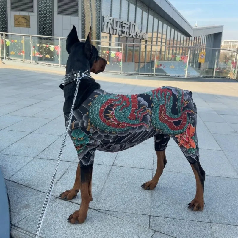Pet Tattoo Clothing, Anti Hair Loss, Breathable Quadruped Clothing, Personalized Pet Clothing, Fun Pet Clothing