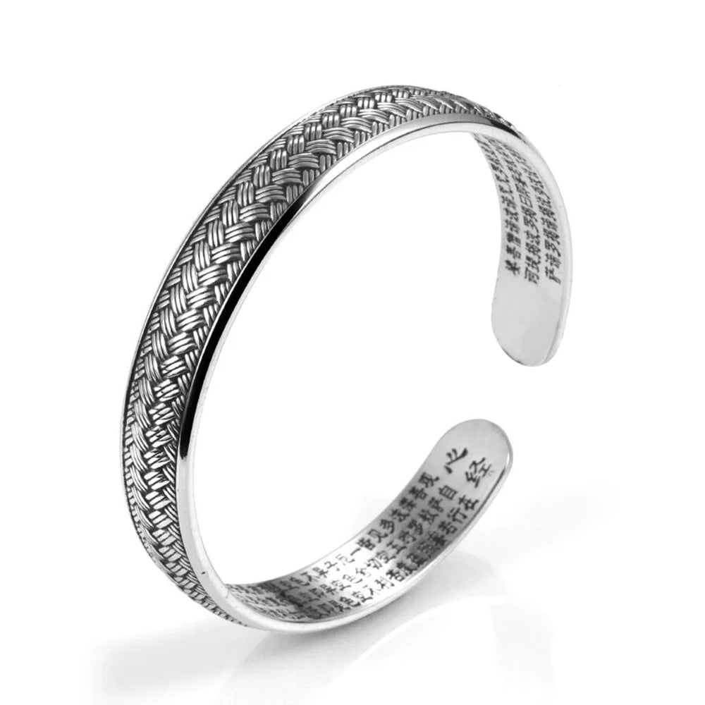 925 Sterling Silver Bracelet For Women men Fashion Wedding Party Cute Lady Handmade weaving Jewelry adjustable retro