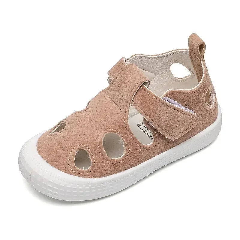 Kids Half Sandals Boys Sports Casual Shoes Cut-outs Hollow Fashion 2024 New Spring Summer Toddlers Children Girls Sandals 21-30