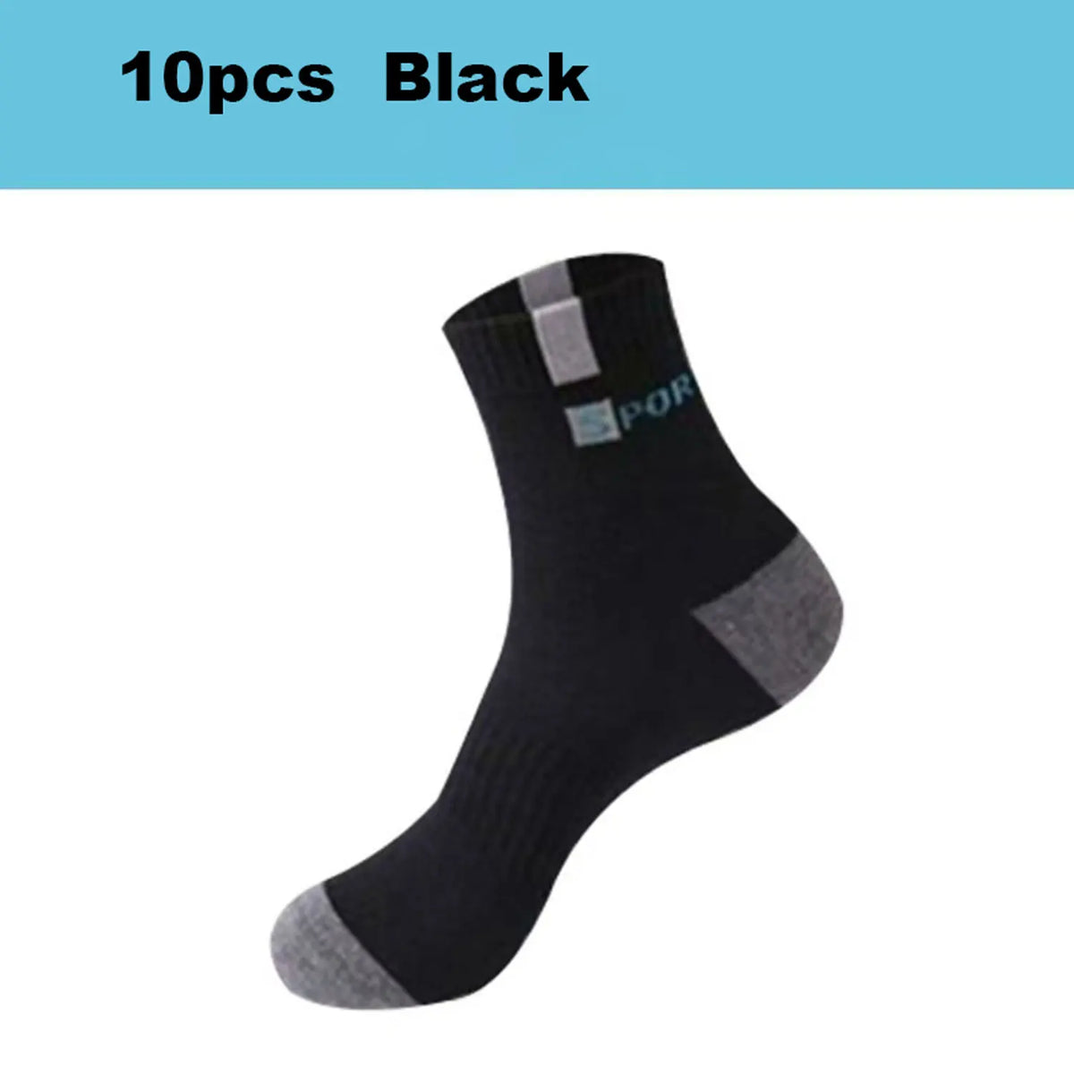 Socks for Men Sport Breathable Soft Letter Fashion Sneakers High Elastic Middle Tube Stocking Towel Sox Summer Running