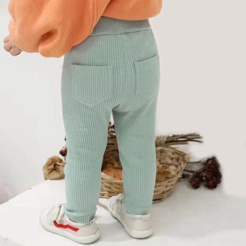 Baby Girls Boys Pants Kids High Waist Cotton Big PP Pant Spring and Autumn Girl Leggings Trousers Children Clothes 0-6 Years