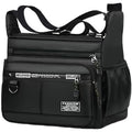 Men's Business Crossbody Bag with Multi-Layered Pockets Adjustable Shoulder Strap for Work Travel