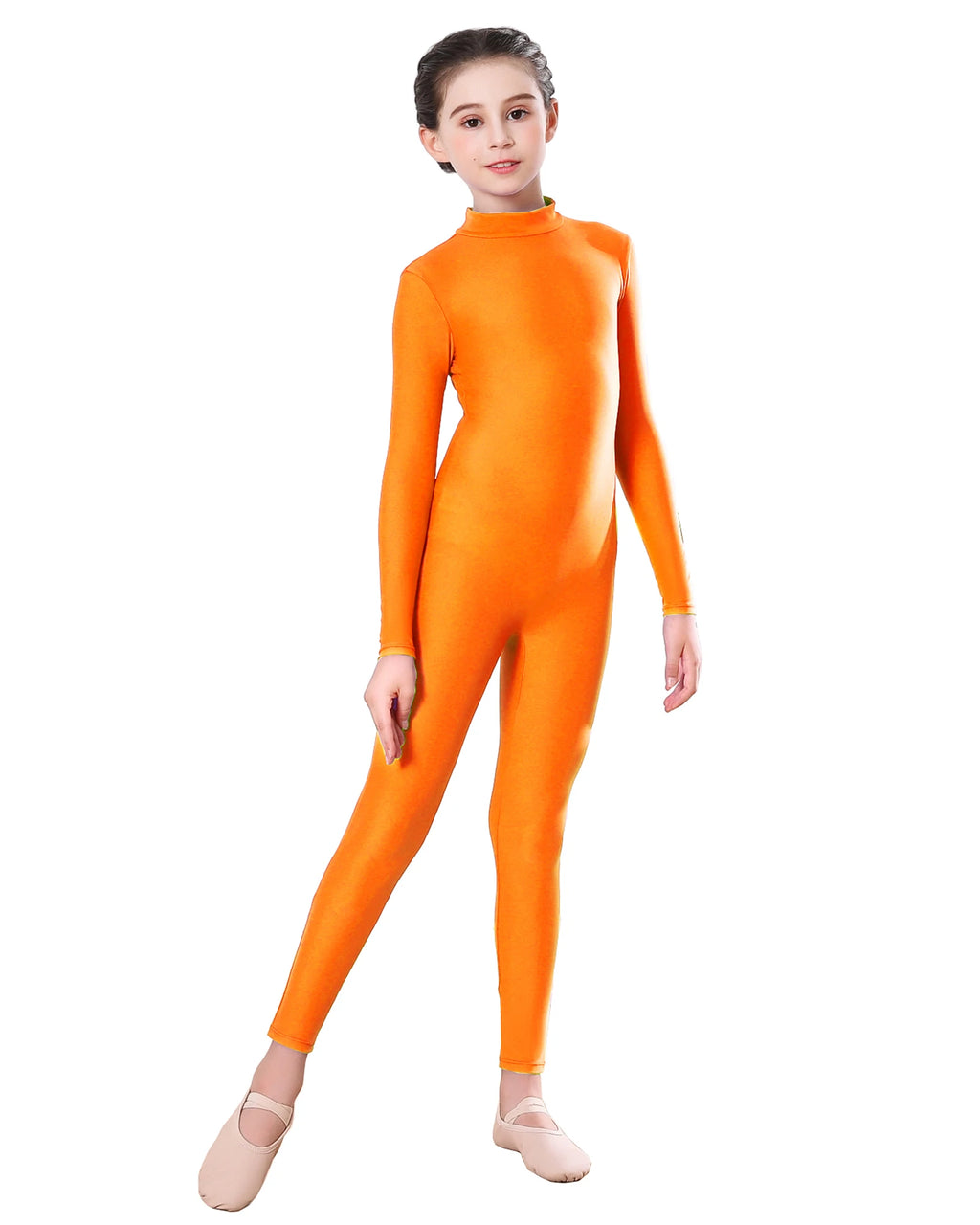 Kids Ballet Skate Dance Wear Girls Gymnastics Bodysuit  Long Sleeve Bodysuit Children Jumpsuit Wear Training Performance Wear