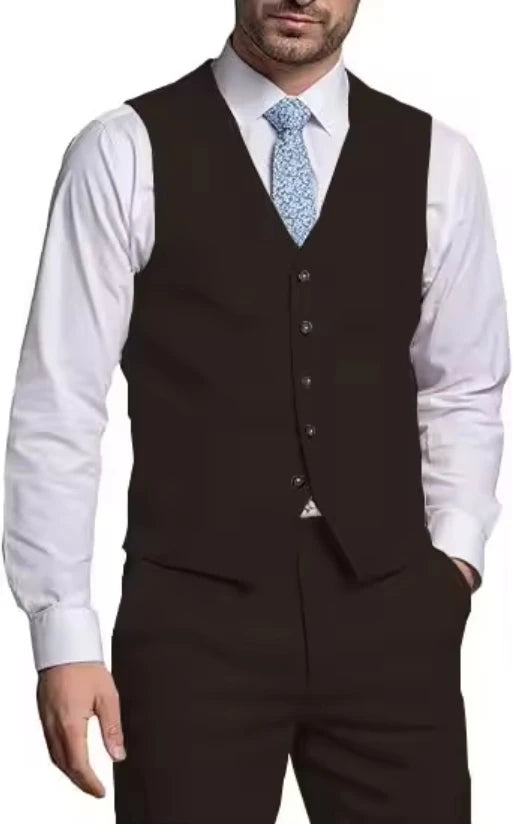 Suits for Men 2 Pieces Vest and Pants Set Gentleman Classic Suit for Men Tuxedo Suit for Men for Wedding Summer Beach