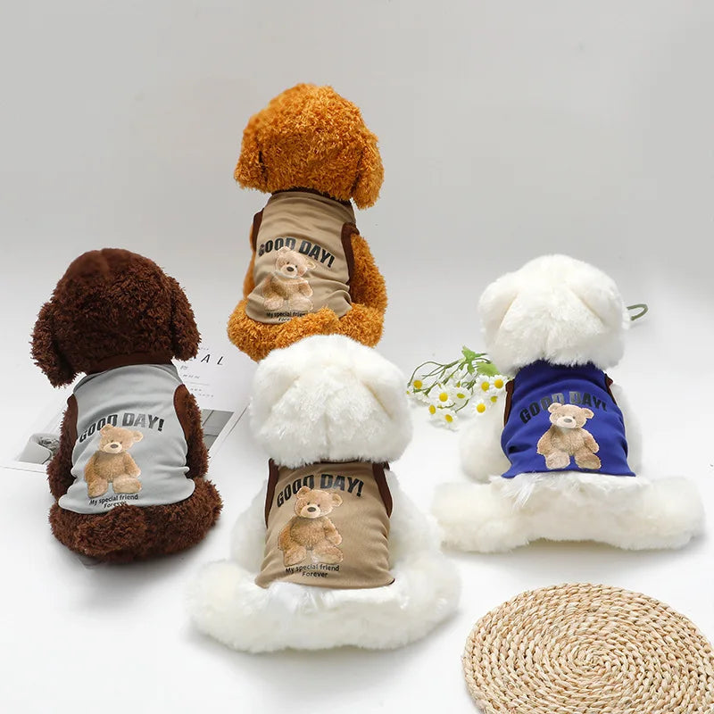Pet Clothes Summer Breathable Puppy Clothes Cat Clothes Summer Dog Vest Breathable Thin Corgi Clothes Dog Costume