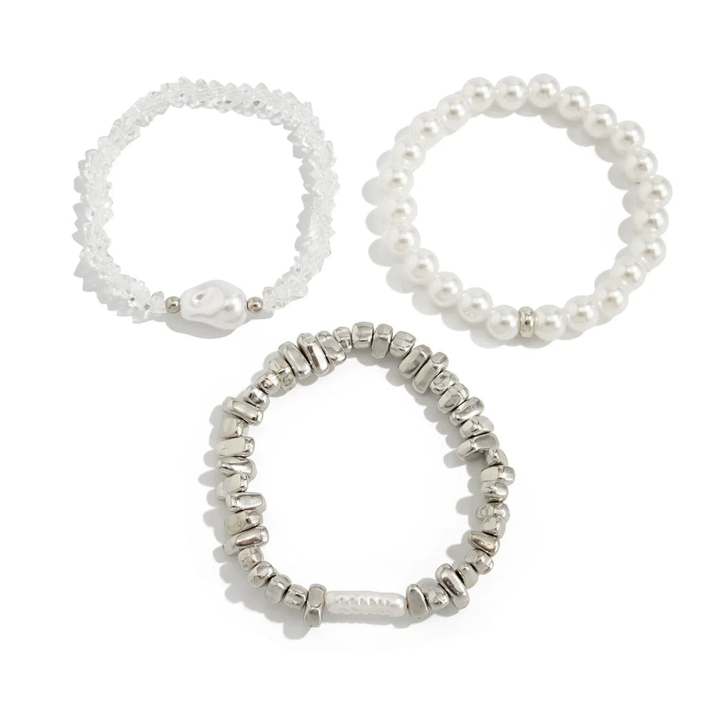 Fashion Bracelets For Women New Vintage Irregular CCB Beads Imitation Pearl Chain Jewelry Valentine's Gift B074