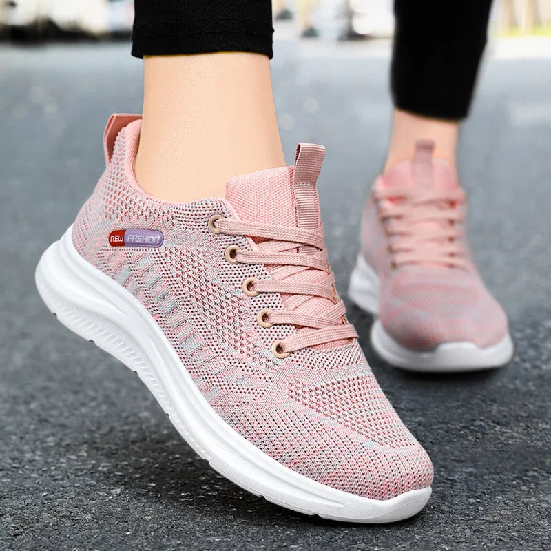 Women's 2024 Spring and Autumn New Knitted Women's Shoes Shoes Soft Sole Casual Sports Shoes for Women sneakers