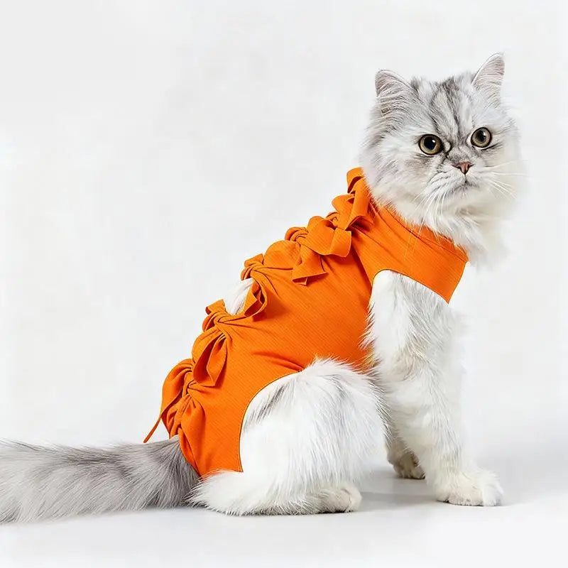 Pet Neutering Suit Cat Postoperative Recovery Clothes Anti-Licking Adjustable Wound Protective Clothing Pet Supplies