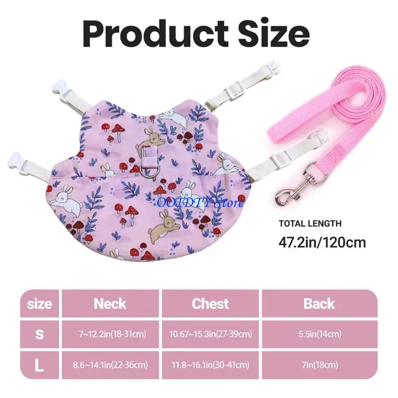 367A Pet Regulable Soft Harnesses Lovely Small Pet Vests Chest Belt Dog Leashes Tractions Rope Walking Cats Bunnies Vests