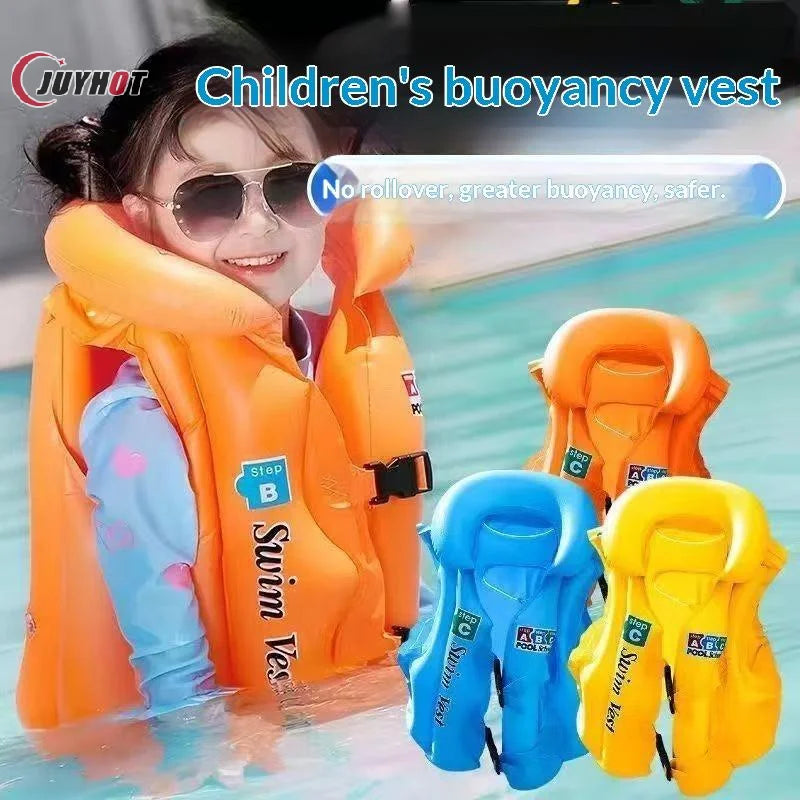 Kids Swimming Safety Jacket Portable Inflatable Life Jacket Comfortable Life Waistcoat For Boating Fishing Drifting 1PC
