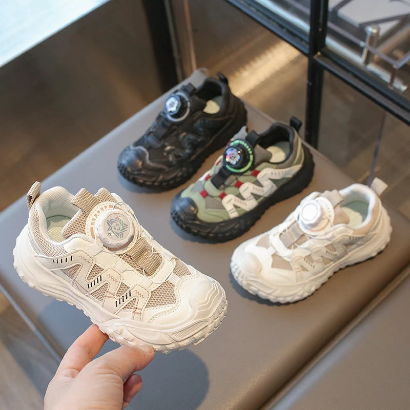 Children's Sneakers Boy 2026 Spring Girls Fashion Sports Shoes Breathable Non-slip Sole Kids School Mesh Sneakers Lightweight