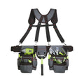 Tool Belt for Men, 32 to 66 Inches Adjustable Tool Belt with Suspenders for Electricians, Carpenters, Construction Workers