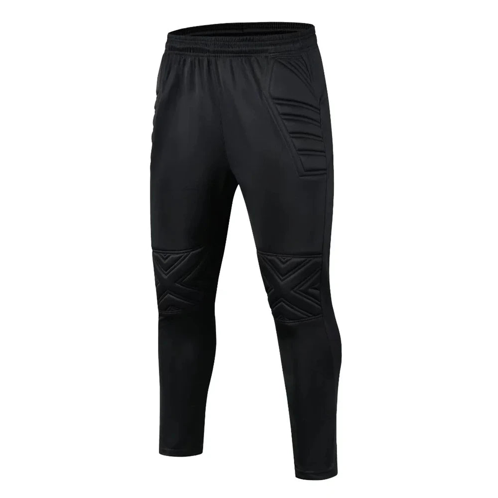 Kids Children Mens Soccer Training Pant Trousers Rugby Football Pants Goalkeeper Goal Keeper Goalie Knee Pad Sponge Protection