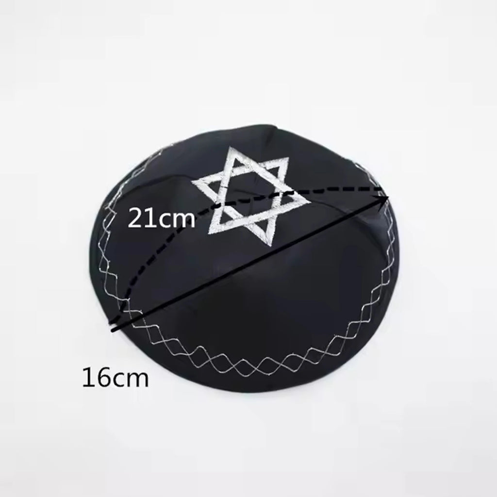 Men Yarmulke Hat Jewish Kippah Hat Hand Made Embroidered Knitted Judaica Yamaka Hats for Celebrations Bar Mitzvahs Wedding Caps