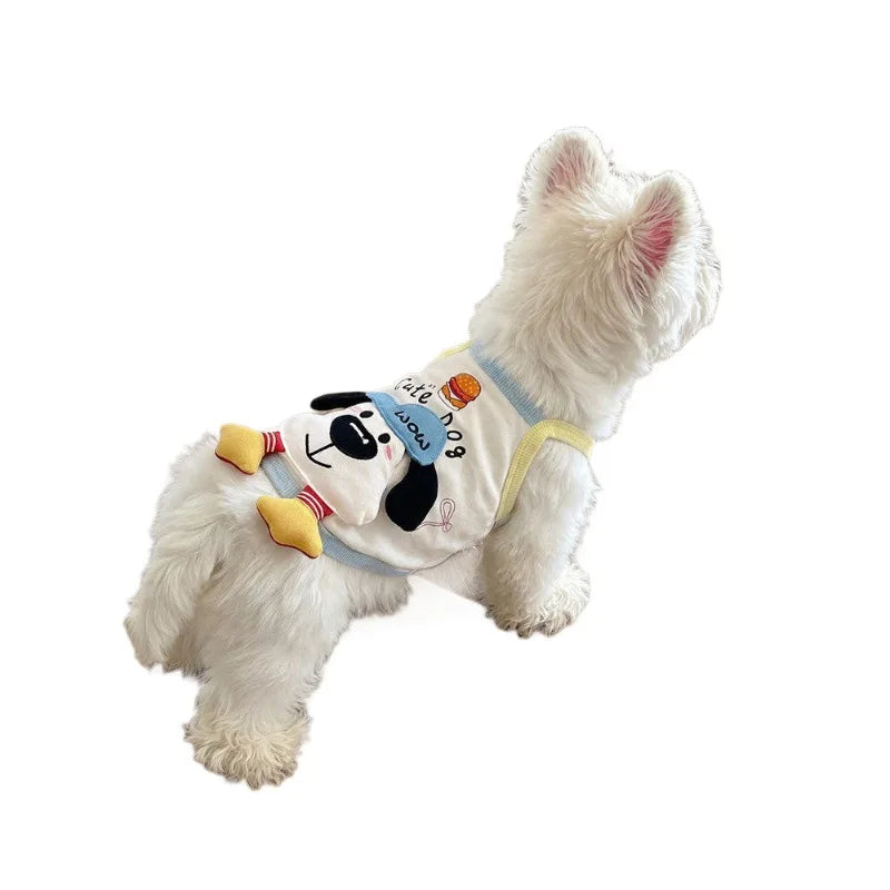 Pet Cute Ice Cream Vest Teddy Spring Clothing Small Dog Cat Pet Dress Couple Outfit Dog Clothes for Small Dogs Puppy Clothes