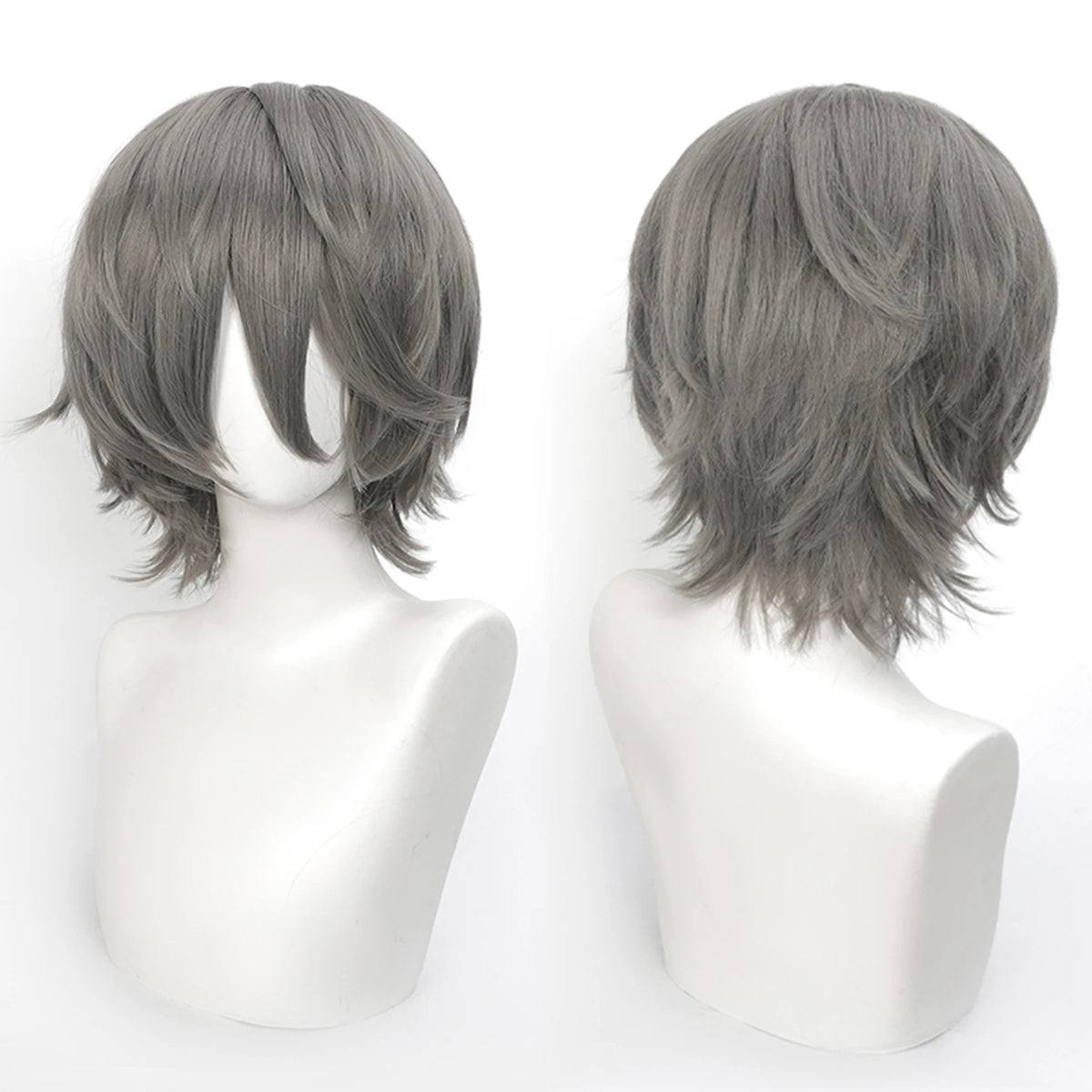 Short Wavy Bob Synthetic Wig with Air Bangs Heat Resistance Shoulder Length Curled 14inch Wigs for Daily Use Cosplay for Women