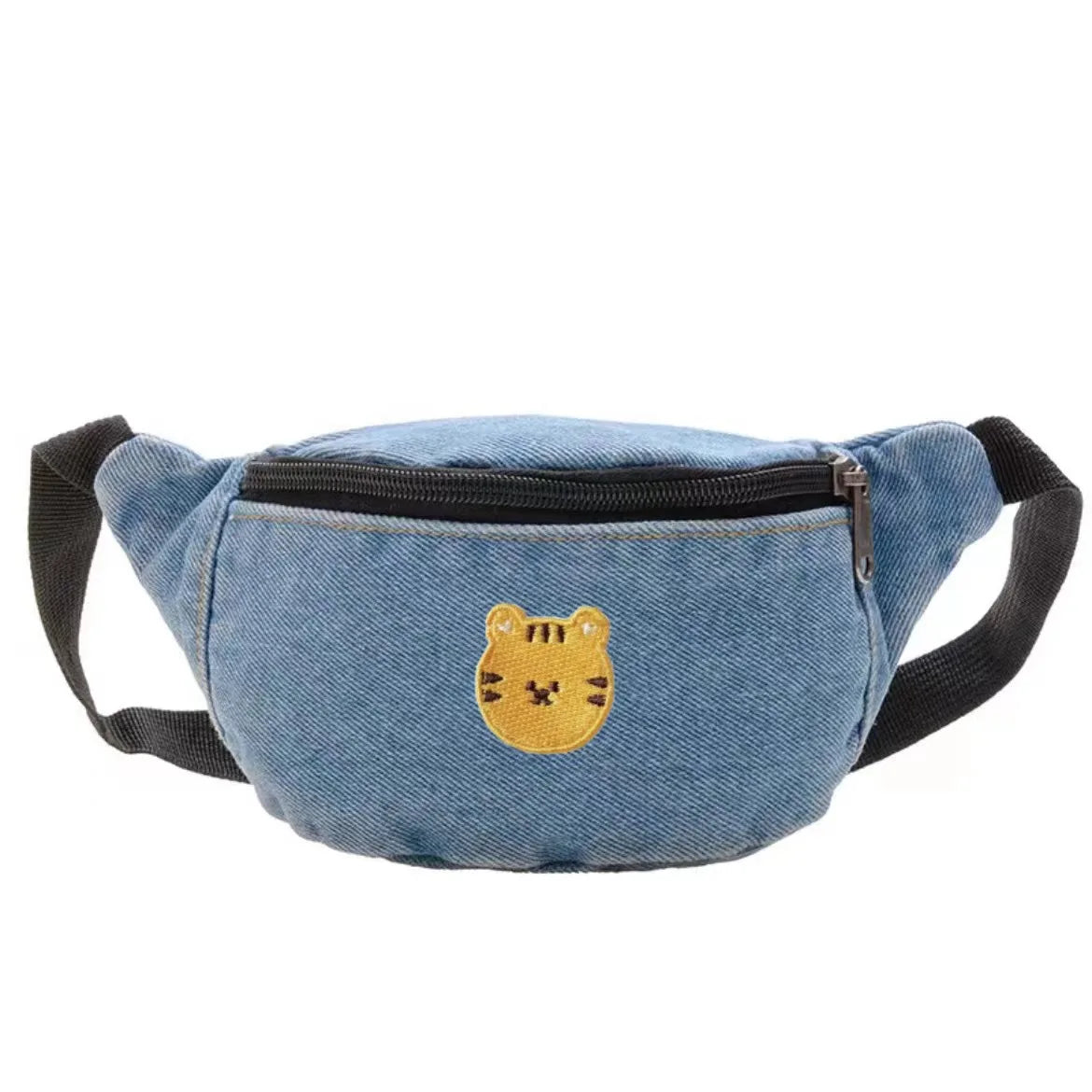 Denim Waist Bag for Kids Fashion Fanny Pack for Little Boy Girls Children's Bum Bag Lightweight Chest Bag Cool Shoulder Bags