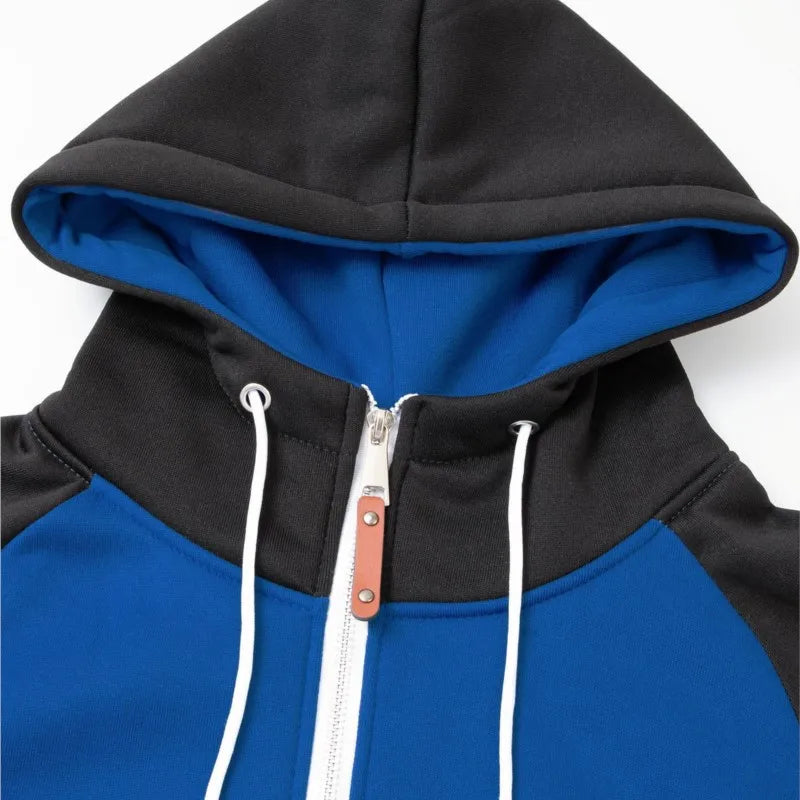 Autumn Winter New Hoodies For Man Clothes Fashion Casual Velvet Warm Zipper Hooded Pullover Outdoor Running  Hoodies Sweatshirt
