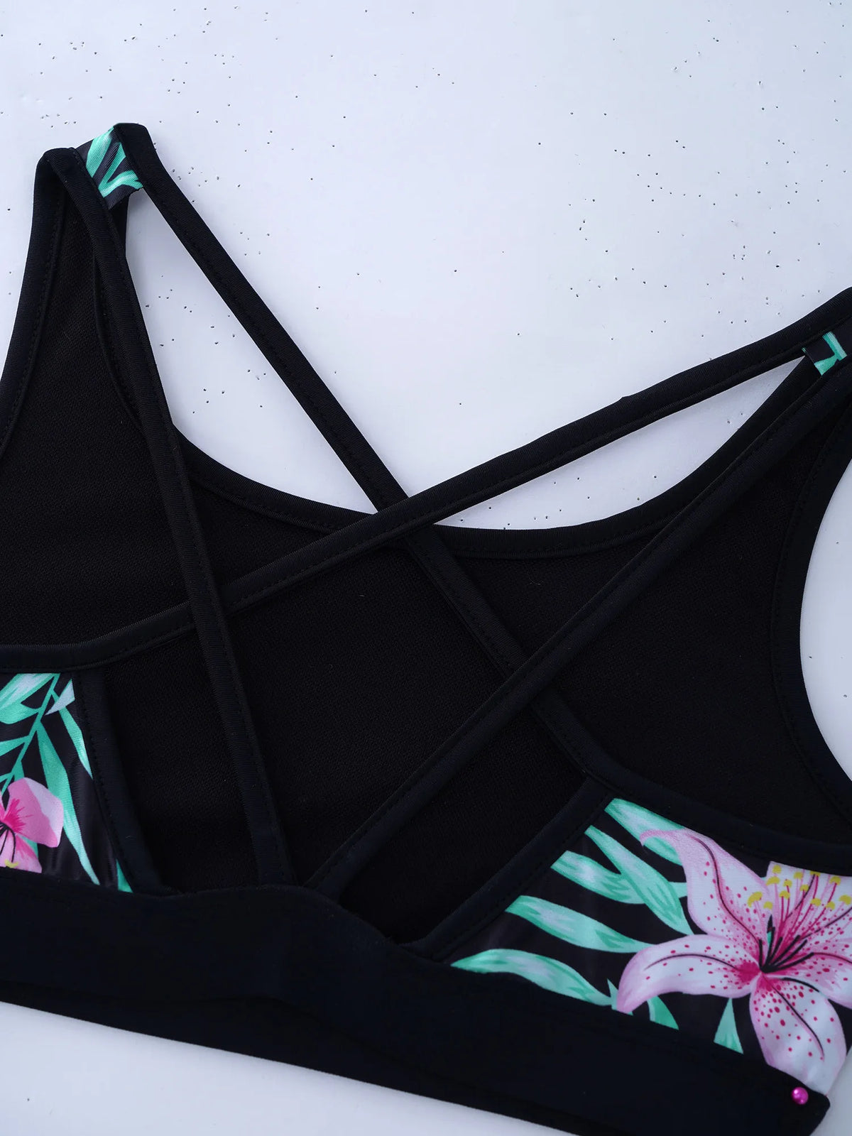 Girl'sSwimsuit Outfit Crop Top with Boyshorts Childrens Swimwear Kids Bathing Suit Swimming Set Beach Pool Printed Two Pieces