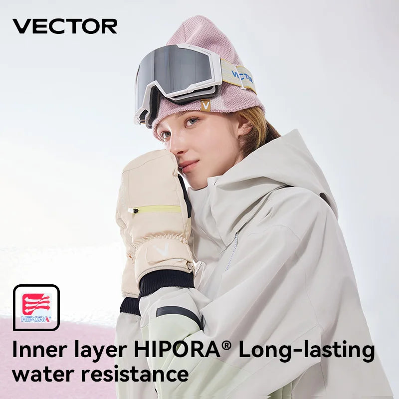 VECTOR Men's and Women's Detachable Cotton Protective Gloves Are Windproof Splash Proof Anti Slip Warm and Wear-resistant