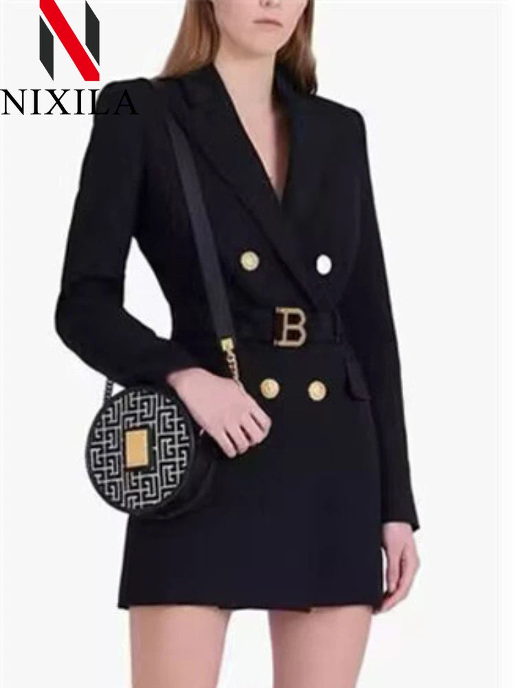 New in Spring Autumn Women‘s Fashion Jacket Women Geometric Elegant Dress Coats Lady Women Slim Office Blazer Women Clothing