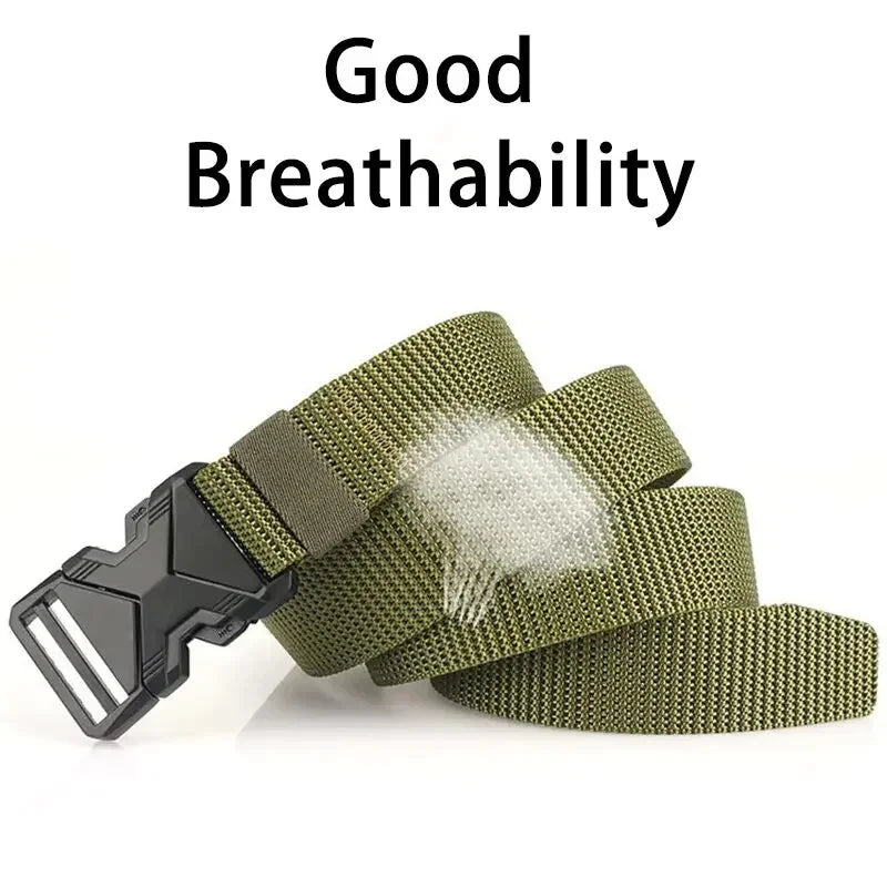 Multiple Styles of Tactical Waist Belts The Men's Buckle Belt Nylon Braided Lightweight Breathable Daily Commuter Men's Belt New