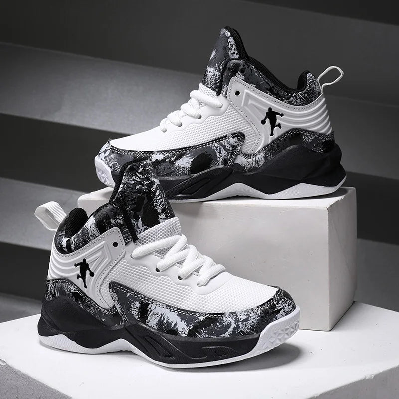 New Kids Brand Basketball Shoes Breathable Comforthable Children Sport Shoes Outdoor Boys Basketball Sneakers Girls Gym Shoes