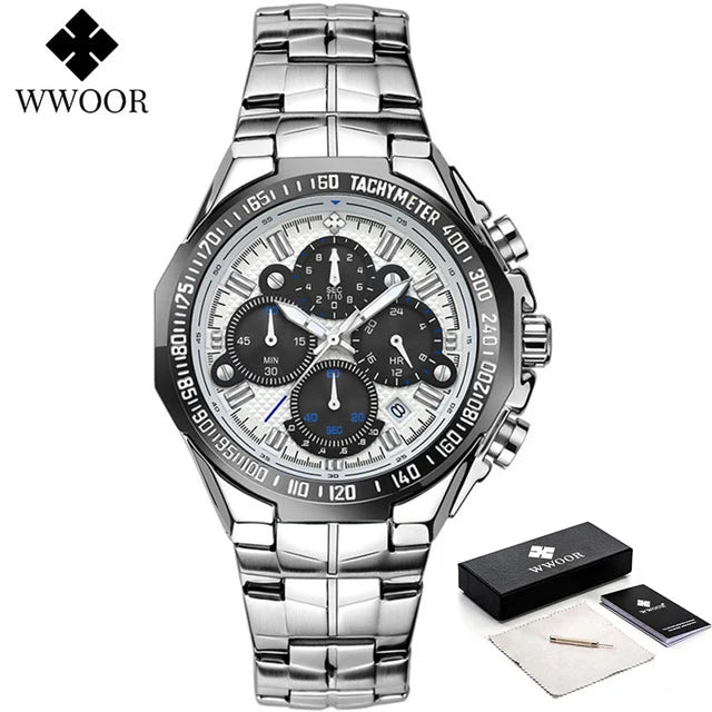 Relogio Masculino WWOOR Mens Watches 2026 Top Brand Luxury Wrist Watches For Men Gold Big Golden Male Chronograph Wristwatch Man
