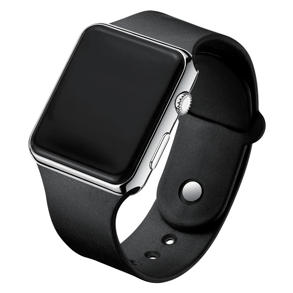 New Fashion Women Men Square LED Digital Watch Students Sports Electronic Watch Couple Watches 2024