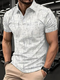 2026 Summer New Style Men's Short-Sleeved Polo Shirt - Street Casual Fashion Comfortable Breathable 3D Pattern Print