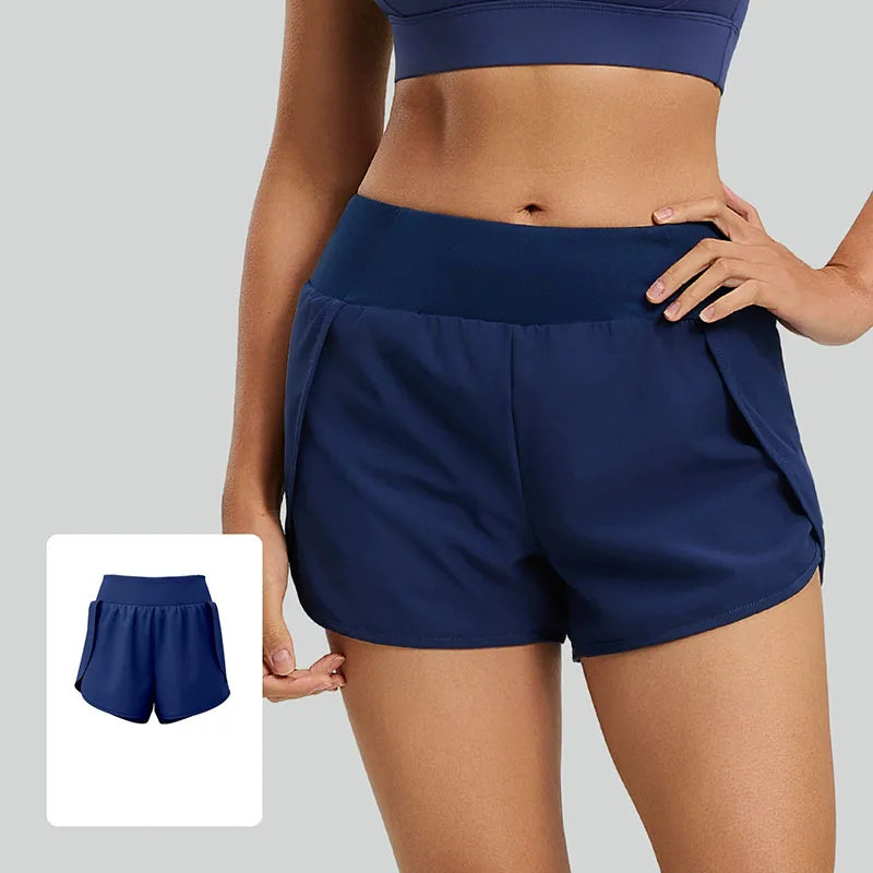Women's Sports Shorts  Anti Chafe High Waist Running Shorts Lightweight Breathable Gym Workout Fitness Casual Short Pants