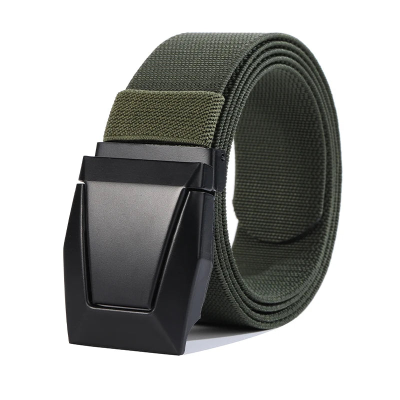 New Alloy buckle Fashion Men Belt  Adjustable Belts For Men Elastic Belts High Quality Wear-resistant Training Belt