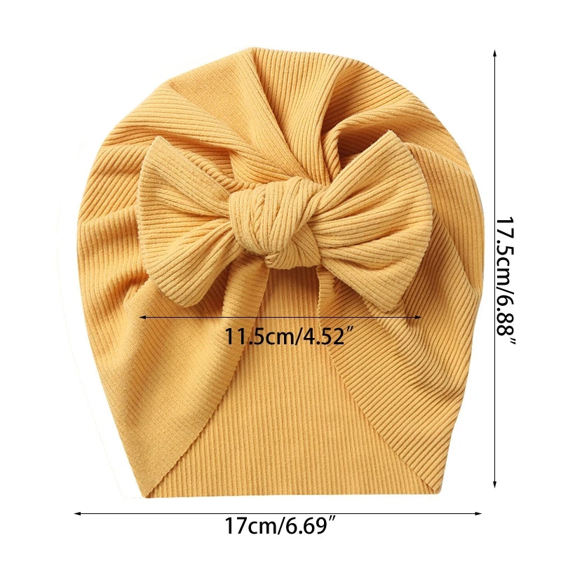 Baby Hat Girls Bows Turban Hats Infant Photography Props Cotton Kids Beanie Baby Cap Accessories Children Hats Newborns Bonnet