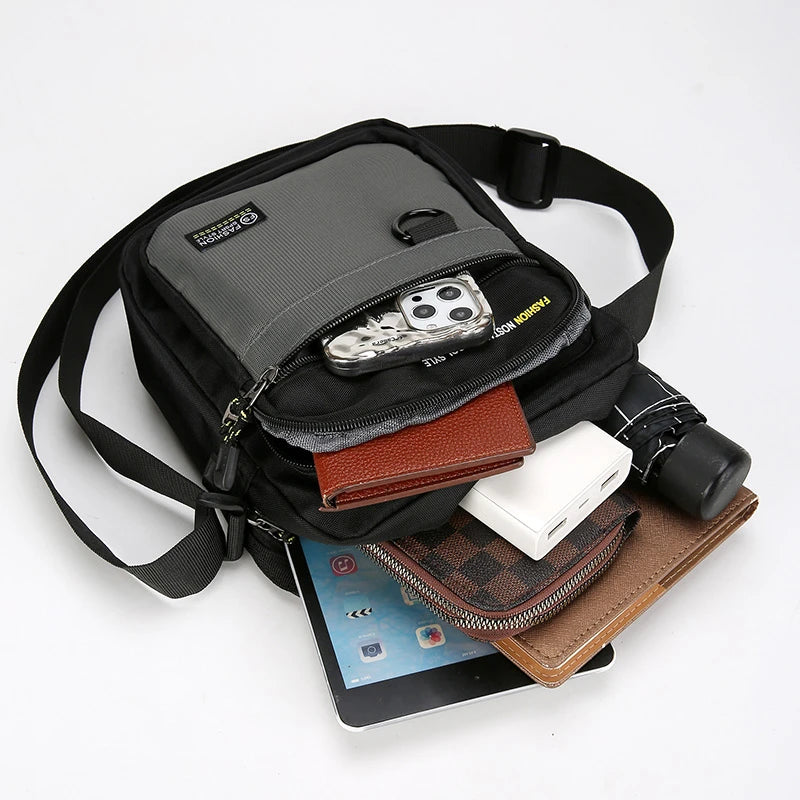 Men Crossbody Bag Single Shoulder Bags Big Capacity Storage Bag Fashion Multi-Pockets Business Crossbody Bags
