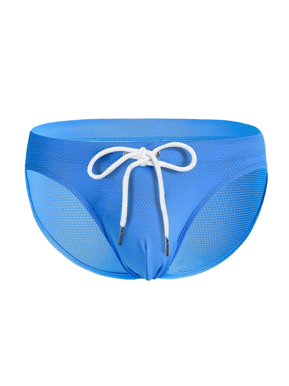 Men's Summer Swimwear Low Waist Swim Briefs Solid Color Seamless Stretch Breathable Beachwear Surf Board Shorts