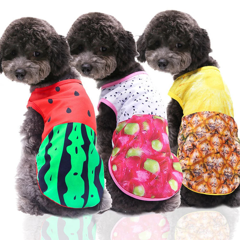 Pet Dog Clothes Cartoon Clothing Puppy Dogs Soft Vests Summer Shirt Casual T-Shirt for Small Pet Supplies