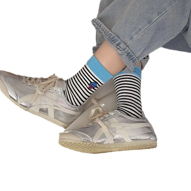 Women's Sock Kawaii Cute Cartoon Female Spring Summer Autumn Cotton Mid-tube Japanese Personality Funny Wearing Ins Socks